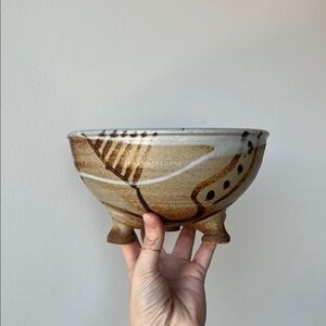 Vintage Handmade Art Pottery Bowl Catchall Decor